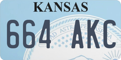 KS license plate 664AKC