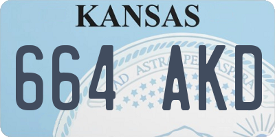 KS license plate 664AKD