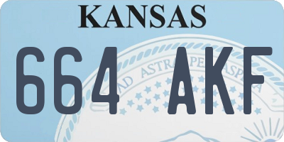 KS license plate 664AKF