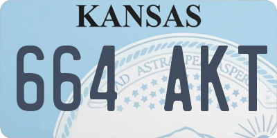 KS license plate 664AKT