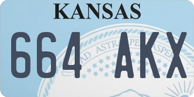 KS license plate 664AKX