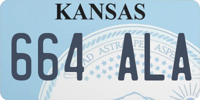 KS license plate 664ALA