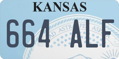 KS license plate 664ALF