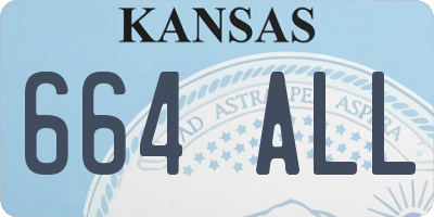 KS license plate 664ALL