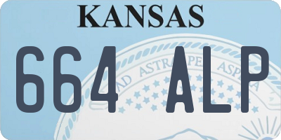 KS license plate 664ALP