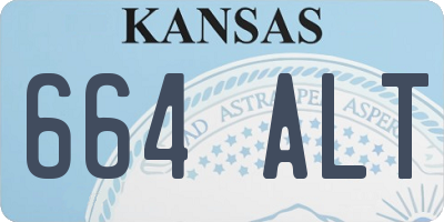 KS license plate 664ALT
