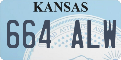 KS license plate 664ALW