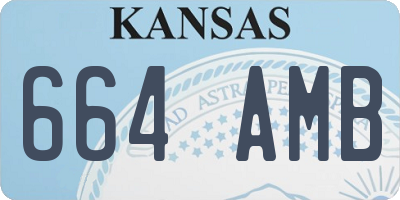 KS license plate 664AMB