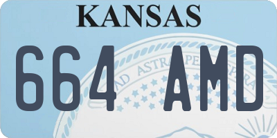 KS license plate 664AMD