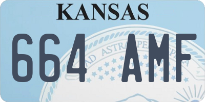 KS license plate 664AMF