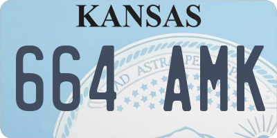 KS license plate 664AMK