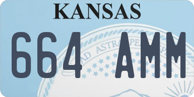 KS license plate 664AMM