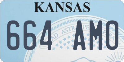KS license plate 664AMO