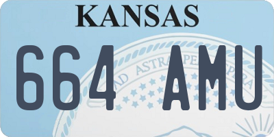 KS license plate 664AMU