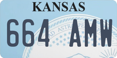 KS license plate 664AMW