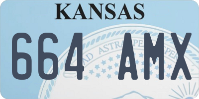 KS license plate 664AMX