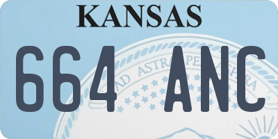 KS license plate 664ANC