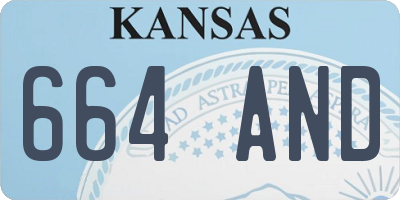 KS license plate 664AND