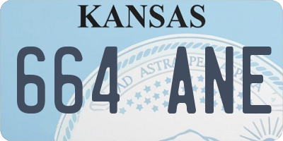 KS license plate 664ANE