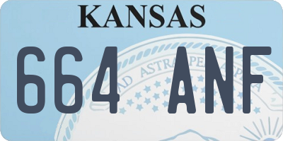 KS license plate 664ANF