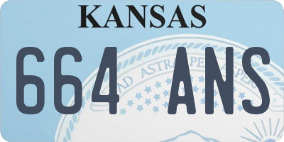 KS license plate 664ANS