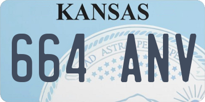 KS license plate 664ANV
