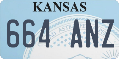 KS license plate 664ANZ