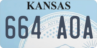 KS license plate 664AOA