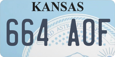 KS license plate 664AOF
