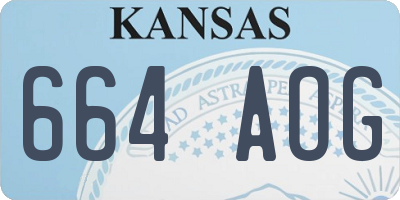 KS license plate 664AOG