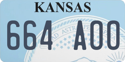 KS license plate 664AOO