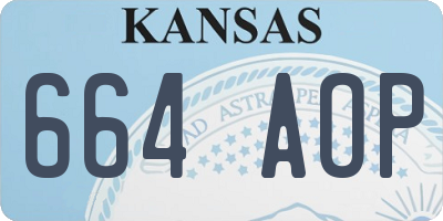 KS license plate 664AOP