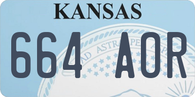 KS license plate 664AOR