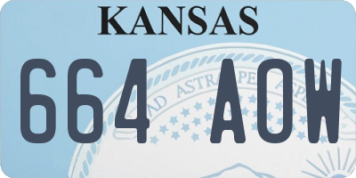 KS license plate 664AOW