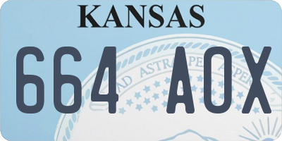 KS license plate 664AOX