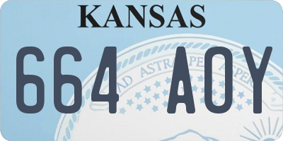 KS license plate 664AOY