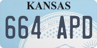 KS license plate 664APD