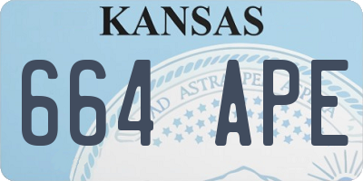 KS license plate 664APE