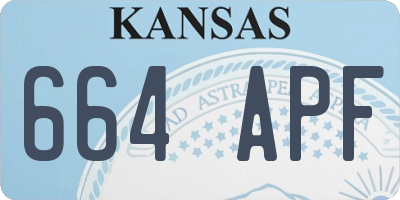 KS license plate 664APF