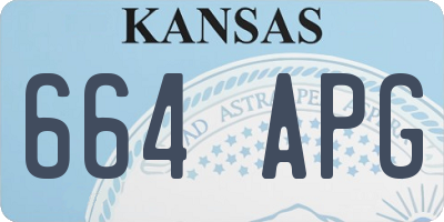 KS license plate 664APG