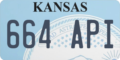 KS license plate 664API