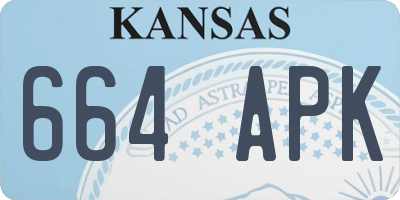 KS license plate 664APK