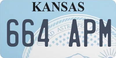 KS license plate 664APM