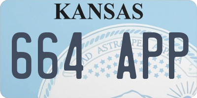 KS license plate 664APP