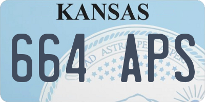 KS license plate 664APS
