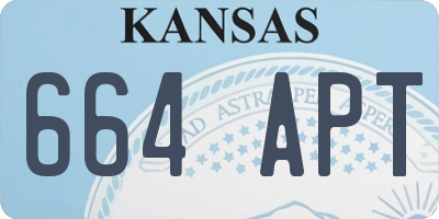 KS license plate 664APT