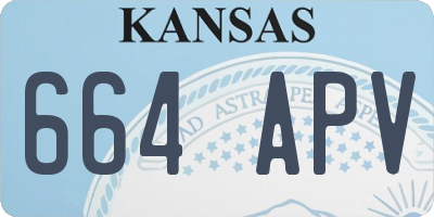 KS license plate 664APV