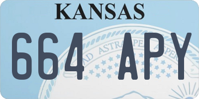 KS license plate 664APY