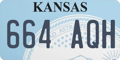 KS license plate 664AQH