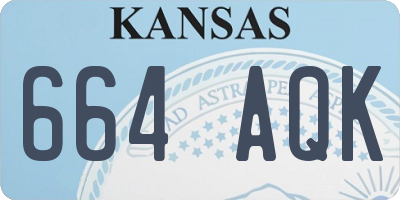 KS license plate 664AQK